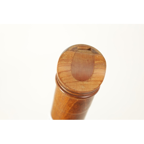 32 - A TWO PIECE HOPF SOPRANO RECORDER turned in maple with impressed makers marks.(33cm overall.)... 