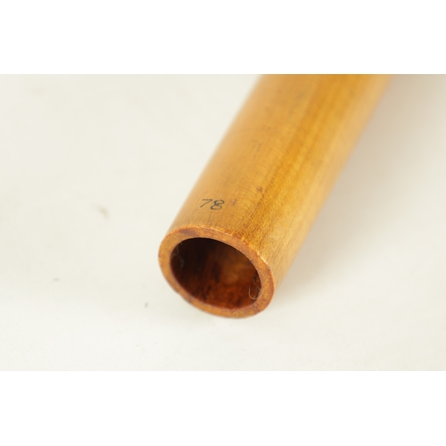 34 - A JOHN COUSEN RENAISSANCE WIDE BORE TRANSVERSE FLUTE In D, two piece turned in maple with carved rin... 