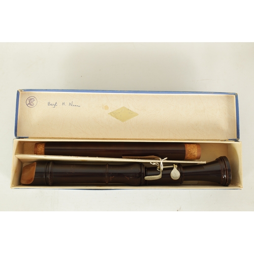 35 - AN ALEXANDER HEINRICH BLOCKFLUTE RECORDER with single key in original box(65.5cm overall)... 