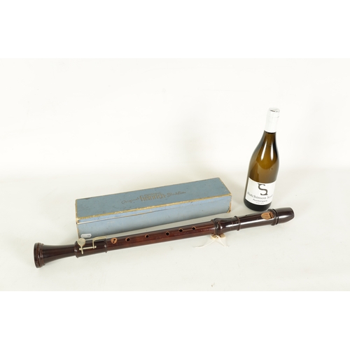 35 - AN ALEXANDER HEINRICH BLOCKFLUTE RECORDER with single key in original box(65.5cm overall)... 