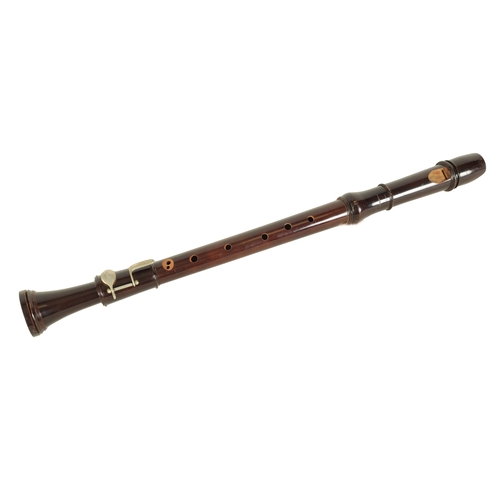 35 - AN ALEXANDER HEINRICH BLOCKFLUTE RECORDER with single key in original box(65.5cm overall)... 