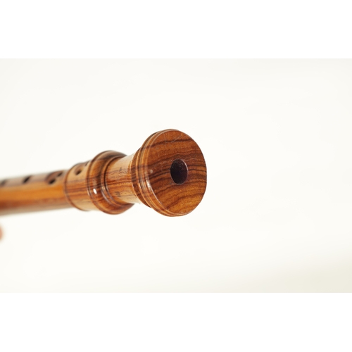 38 - A KUNG MEISTERSTUCK DESCANT RECORDER turned three section recorder with impressed makers marks - in ... 