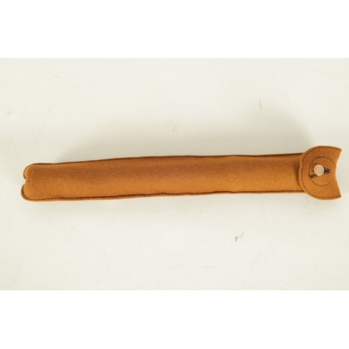 38 - A KUNG MEISTERSTUCK DESCANT RECORDER turned three section recorder with impressed makers marks - in ... 