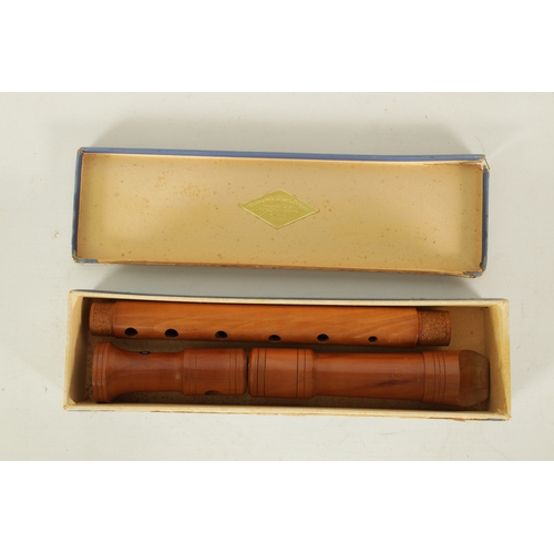 47 - AN ALEXANDER HEINRICH RECORDER made in maple and in the original box(48.4cm overall)