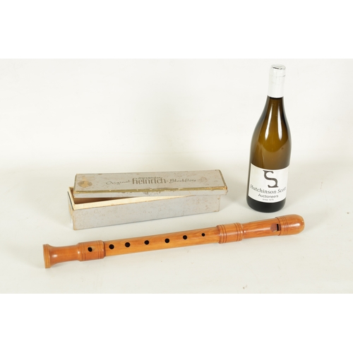 47 - AN ALEXANDER HEINRICH RECORDER made in maple and in the original box(48.4cm overall)