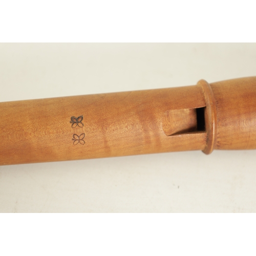 56 - A JOHN COUSEN TABOR PIPE Turned in maple with impressed makers logo(63.8cm long)