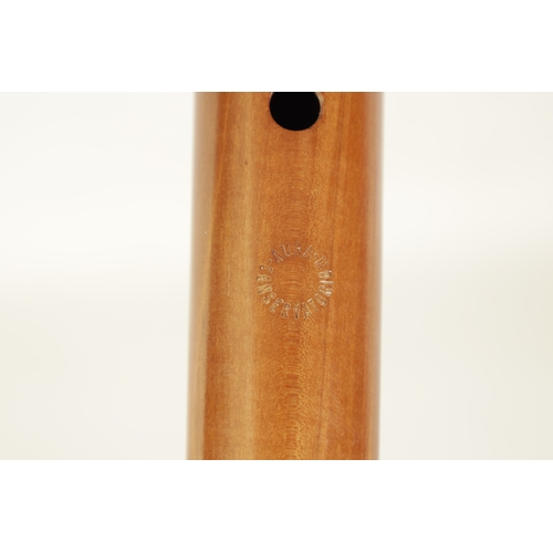 57 - A TENOR RECORDER WITH SINGLE KEY BY AURA CONSERVATORIUM turned in pear wood with nickel key, impress... 