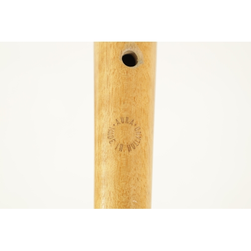 58 - A TWO PIECE AURA CONSERVATORIUM DESCANT RECORDER turned in pear wood