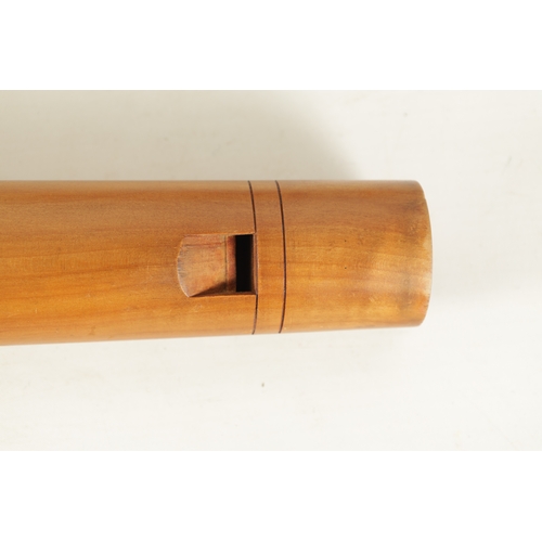 59 - A LARGE MEDIEVAL BASS RECORDER BY JOHN COUSEN turned in maple with impressed makers marks - comes in... 