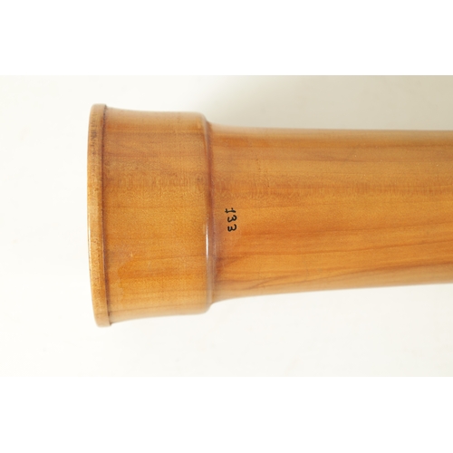 59 - A LARGE MEDIEVAL BASS RECORDER BY JOHN COUSEN turned in maple with impressed makers marks - comes in... 