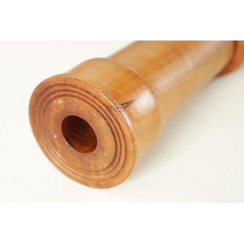 59 - A LARGE MEDIEVAL BASS RECORDER BY JOHN COUSEN turned in maple with impressed makers marks - comes in... 