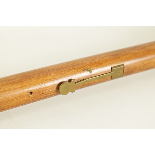 61 - AN EARLY ERIC MOULDER CRUMHORN turned in birch with brass collar and keys, impressed makers mark(90.... 