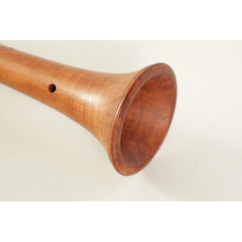 66 - A JOHN HANCHET SHAWM turned in maple with impressed makers mark(51.5cm long)