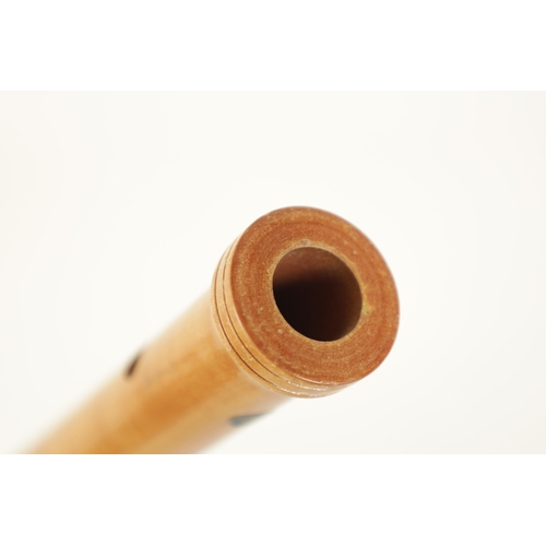 68 - A HOPF TWO PIECE SOPRANO RECORDER Turned in pear wood with impressed makers marks(33cm overall)... 