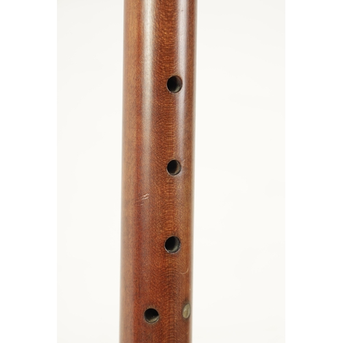 75 - A RENAISSANCE SOPRANO SHAWM BY JOOS JENSON turned in stained maple with impressed initials(69cm long... 