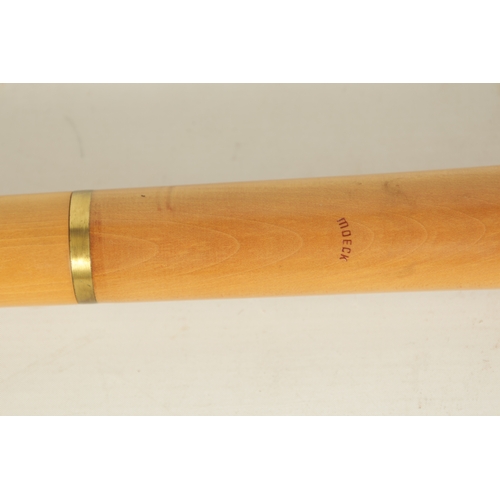 79 - A FLAUTO DOLCE MOECK BAROQUE RECORDER made in maple with brass collars in the original box(64.5cm ov... 