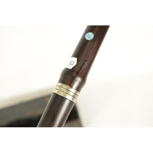 8 - A COLLECTION OF 19TH/20TH CENTURY ROSEWOOD FLUTES Comprising a piccolo, two flutes and a tabor pipe ... 