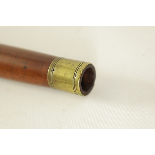 81 - A 19TH CENTURY MILITARY FLUTE BY TOWNSEND, MANCHESTER turned in maple with brass key and brass colla... 