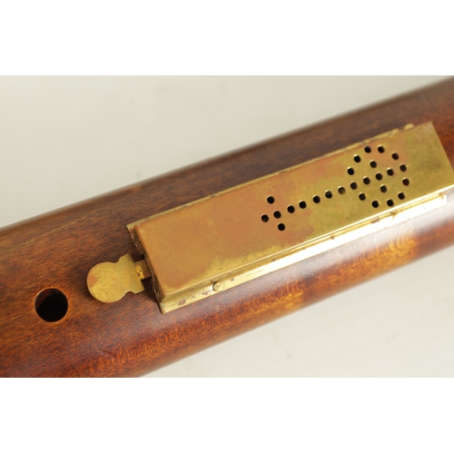 83 - A LARGE BASS CURTAL BY ERIC MOULDER In maple with brass keys and mouthpiece, impressed double crown ... 