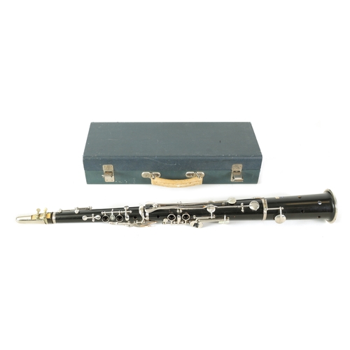 94 - A ROMANIAN TARAGOTO (SAXOPHONE) made with lacquered hardwood with silvered buttons and collars - com... 