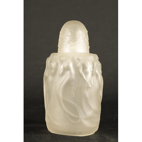 10 - A RENE LALIQUE OPALESCENT 'SIRENES' BRULE PARFUMS FROSTED PERFUME BURNER with original domed top and... 