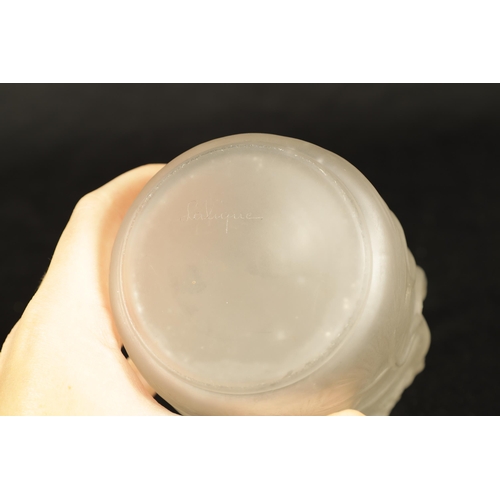 10 - A RENE LALIQUE OPALESCENT 'SIRENES' BRULE PARFUMS FROSTED PERFUME BURNER with original domed top and... 