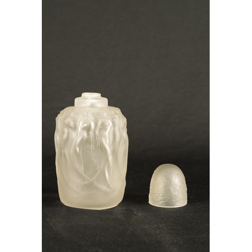 10 - A RENE LALIQUE OPALESCENT 'SIRENES' BRULE PARFUMS FROSTED PERFUME BURNER with original domed top and... 