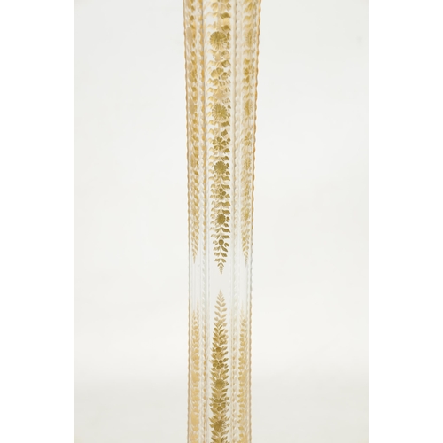 18 - AN IMPRESSIVE EXHIBITION QUALITY 19TH CENTURY FRENCH BACCARAT GLASS FLOOR STANDING FLARED TAPERING T... 