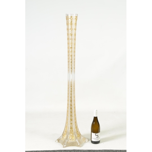 18 - AN IMPRESSIVE EXHIBITION QUALITY 19TH CENTURY FRENCH BACCARAT GLASS FLOOR STANDING FLARED TAPERING T... 