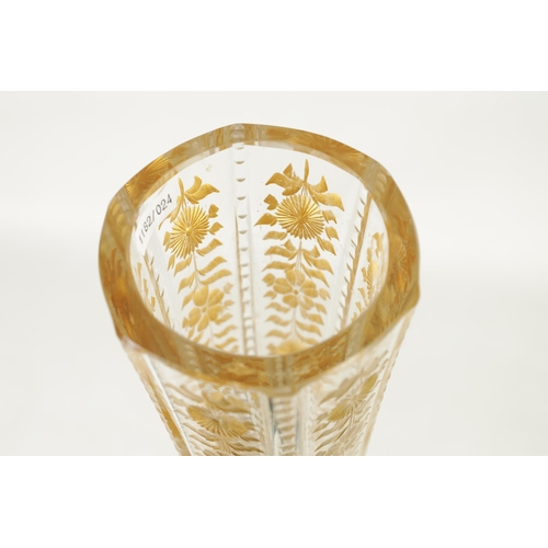 18 - AN IMPRESSIVE EXHIBITION QUALITY 19TH CENTURY FRENCH BACCARAT GLASS FLOOR STANDING FLARED TAPERING T... 