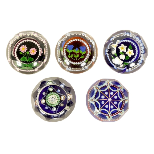 23 - A COLLECTION OF WHITEFRIARS AND PERTHSHIRE PAPERWEIGHTS the three limited edition Whitefriars filled... 