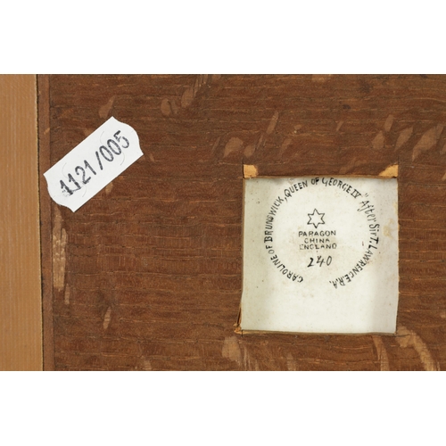 34 - AN EARLY 20TH CENTURY PARAGON CHINA OVAL CONVEX PORCELAIN PLAQUE PAINTED BY F. MICKLEWRIGHT inscribe... 