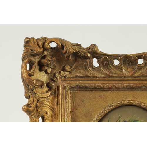 43 - A FINE MATCHED PAIR OF LATE 19TH CENTURY VIENNA OVAL CONVEX FRAMED PORCELAIN PLAQUES each depicting ... 