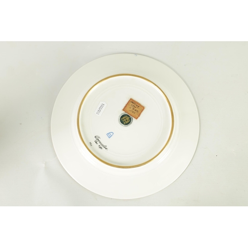 49 - A FINE LATE 19TH CENTURY B.P.M VIENNA PORCELAIN CABINET PLATE SIGNED E.VOLK the richly gilded panell... 