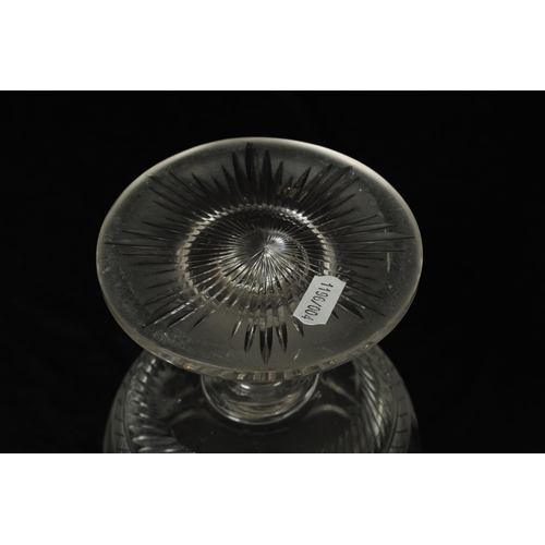 5 - A LATE GEORGIAN MASONIC GLASS GOBLET frosted and cut engraved with various motifs and symbols above ... 