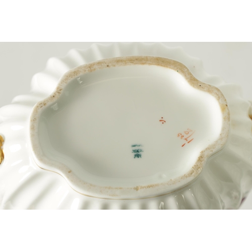 52 - AN UNUSUAL LATE 19TH CENTURY COPELAND SPODE CABARET SET comprising six fluted edge small teacups and... 