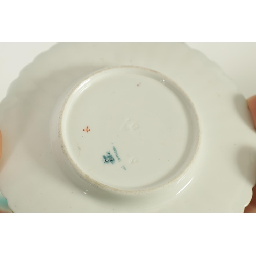 52 - AN UNUSUAL LATE 19TH CENTURY COPELAND SPODE CABARET SET comprising six fluted edge small teacups and... 