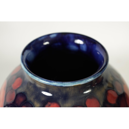 74 - A VERY LARGE PAIR 1930's/40's WILLIAM MOORCROFT INVERTED BALUSTER VASES tube lined and decorated in ... 
