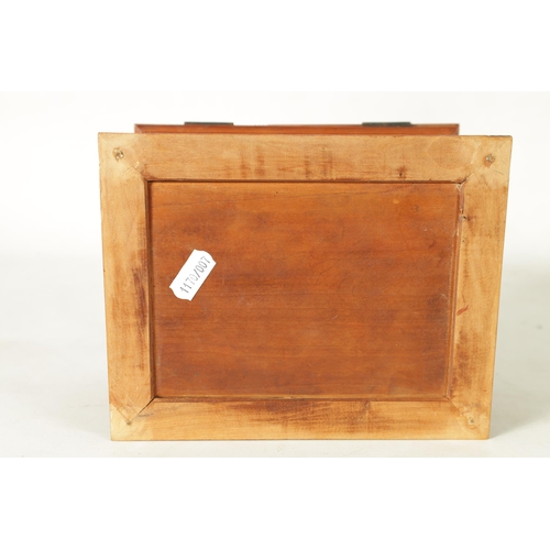 305 - A LATE 19TH CENTURY CHINESE CARVED SANDALWOOD LIDDED JEWELLERY BOX profusely carved with landscape f... 