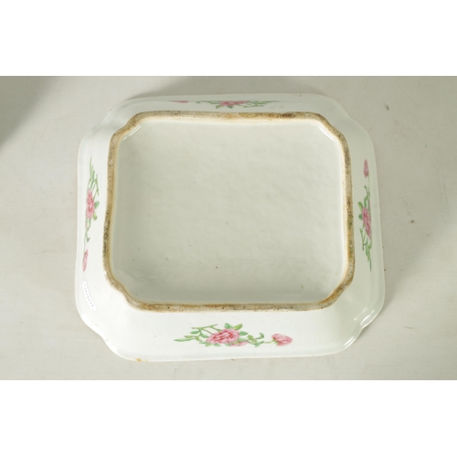 331 - A 19TH CENTURY CHINESE CANTON FAMILLE ROSE TUREEN AND COVER decorated figural and floral panels amon... 