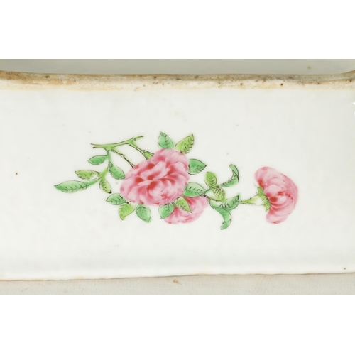 331 - A 19TH CENTURY CHINESE CANTON FAMILLE ROSE TUREEN AND COVER decorated figural and floral panels amon... 