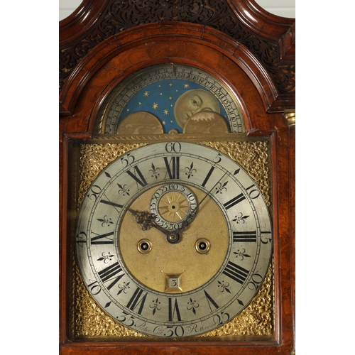 1180 - PIETER GIB, ROTTERDAM. A FINE 18TH CENTURY DUTCH BURR WALNUT AND MARQUETRY INLAID 8 DAY LONG CASE CL... 