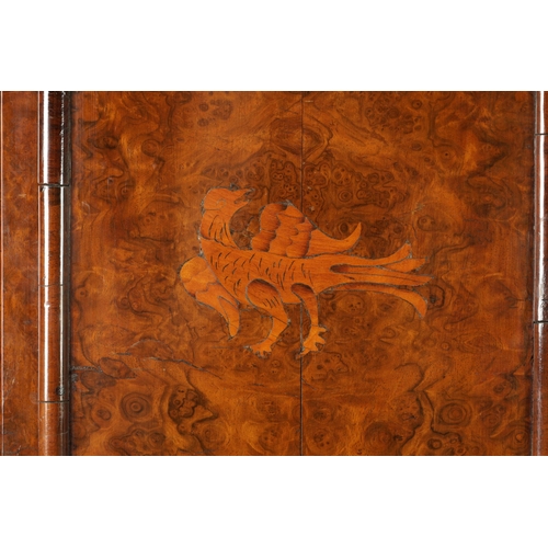 1180 - PIETER GIB, ROTTERDAM. A FINE 18TH CENTURY DUTCH BURR WALNUT AND MARQUETRY INLAID 8 DAY LONG CASE CL... 