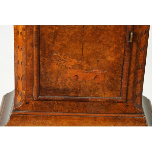 1180 - PIETER GIB, ROTTERDAM. A FINE 18TH CENTURY DUTCH BURR WALNUT AND MARQUETRY INLAID 8 DAY LONG CASE CL... 