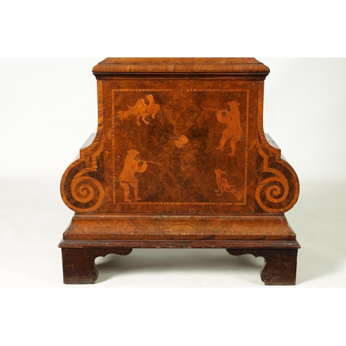 1180 - PIETER GIB, ROTTERDAM. A FINE 18TH CENTURY DUTCH BURR WALNUT AND MARQUETRY INLAID 8 DAY LONG CASE CL... 