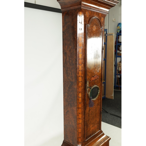 1180 - PIETER GIB, ROTTERDAM. A FINE 18TH CENTURY DUTCH BURR WALNUT AND MARQUETRY INLAID 8 DAY LONG CASE CL... 
