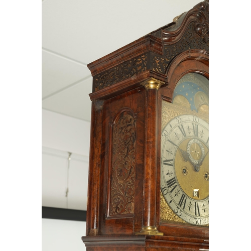 1180 - PIETER GIB, ROTTERDAM. A FINE 18TH CENTURY DUTCH BURR WALNUT AND MARQUETRY INLAID 8 DAY LONG CASE CL... 