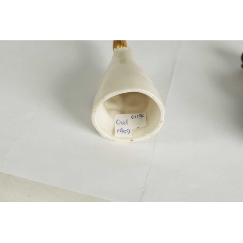 20 - A COLLECTION OF ROYAL WORCESTER CANDLE EXTINGUISHERS circa 1880, 1909 and 1925 comprising of Dog in ... 