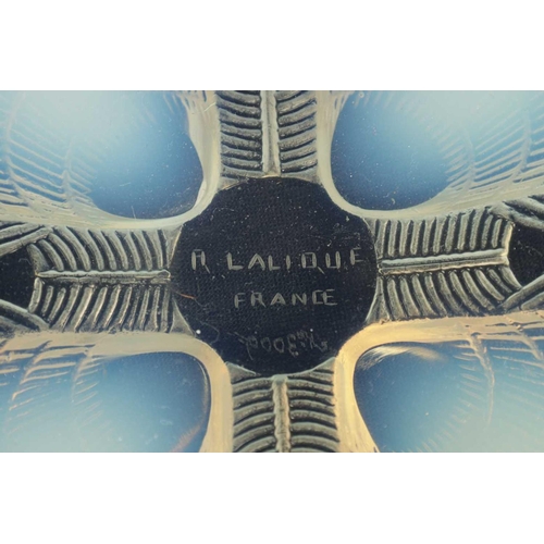 3 - A FRENCH R. LALIQUE COQUILLES CLEAR AND OPALESCENT SHALLOW GLASS DISH with wheel engraved signature ... 