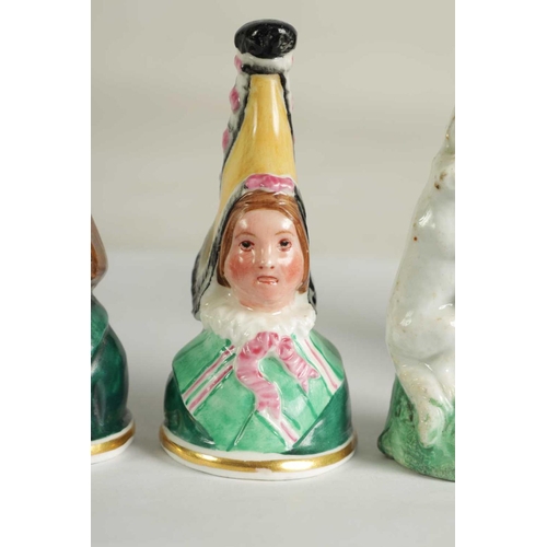 33 - A COLLECTION OF DERBY, COPELAND-SPODE AND MEISSEN CANDLE EXTINGUISHERS circa 1860, 1880 and 1890 com... 